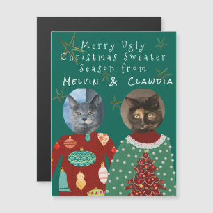 Sus 2 gatos usan una tarjeta magnética de sudores 