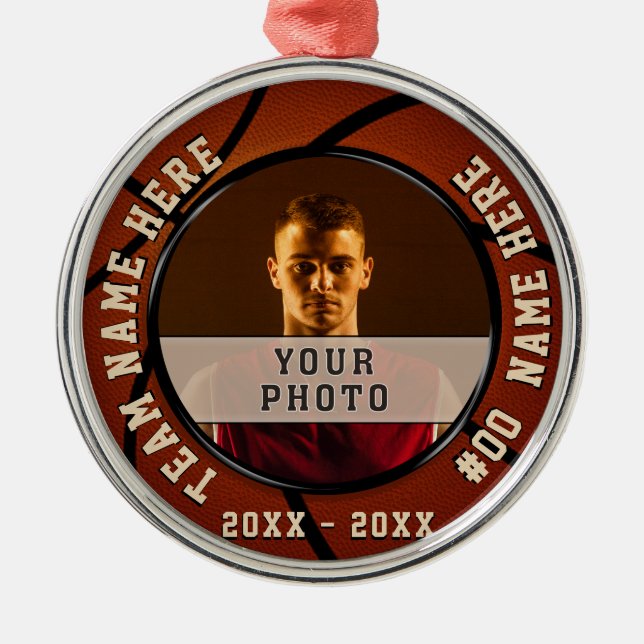 Sus adornos de baloncesto personalizados y con FOT (Frente)