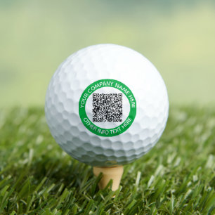 Sus bolas de golf QR Code Scan Info y Text Stamp