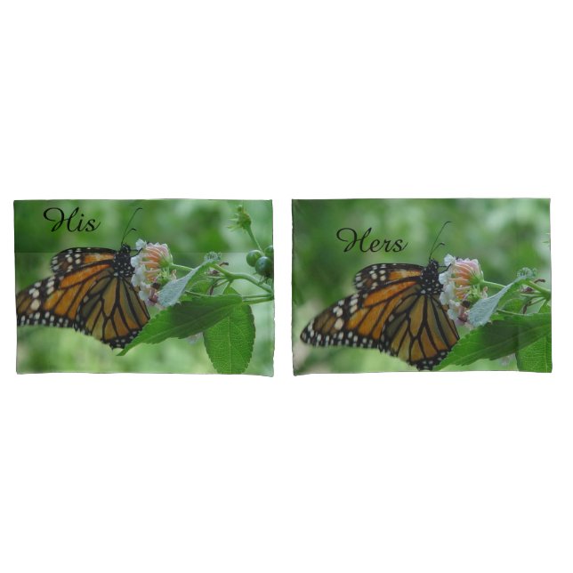 Sus Fundas Monarch Butterfly Floral Standard (Anverso - Set)