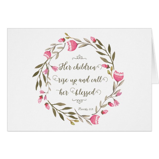 Sus hijos se levantan y la bendicen (Anverso (Horizontal))