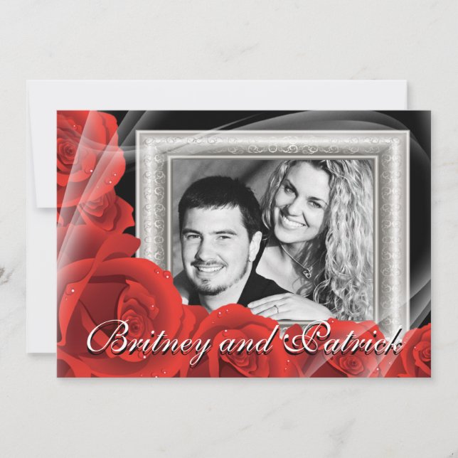 Sus invitaciones de encargo de la boda del rosa (Anverso)