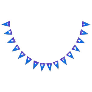 Sus modernas banderas de Bunting Birthday Happy Ro