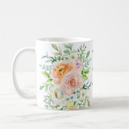 Sus niños se alzan y llaman su taza de café