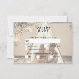 Sus propias fotos de tarjetas RSVP de boda temblor
