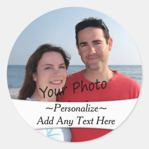 Sus Propias Pegatinas De Fotografía Y Texto Person