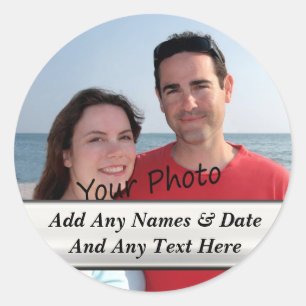 Sus Propias Pegatinas De Fotografía Y Texto Person