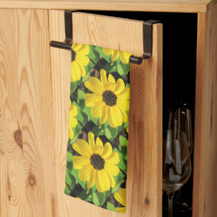 Susan Floral Kitchen Toalla de ojos negros