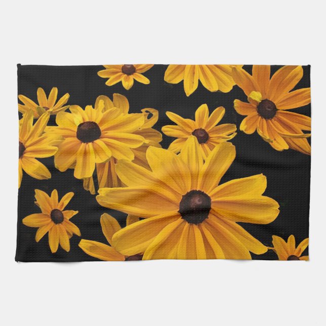 Susan Flowers Black Eyed Kitchel Toalla (Horizontal)