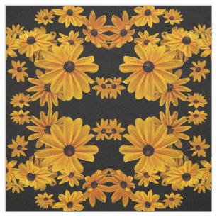 Susan observada negro florece la tela floral