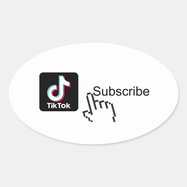 suscribirse a mi pegatina de canal de Tiktok (Anverso)