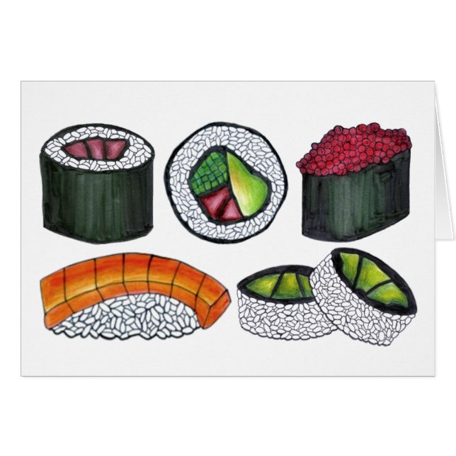 Sushi de comida japonesa Maki California arroja ni (Anverso (Horizontal))