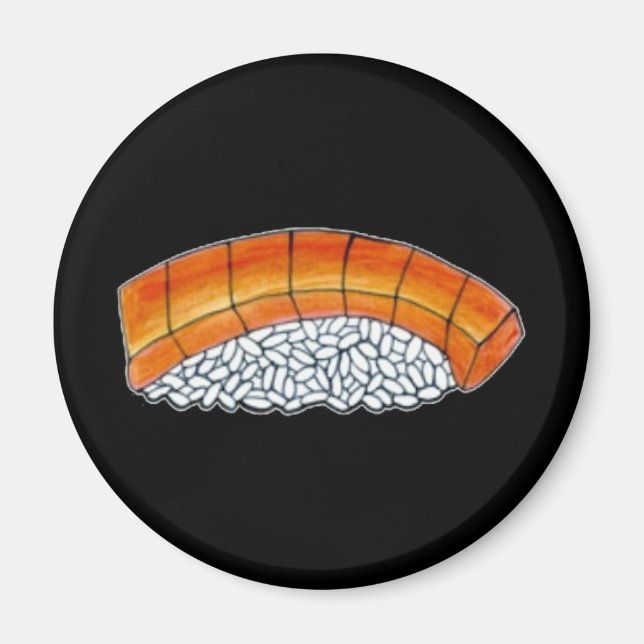 Sushi de Nigiri Salmon con arroz imán de comida ja (Frente)