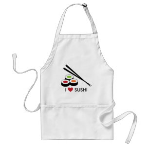 Sushi lindo Rolls - delantal del sushi del amor de