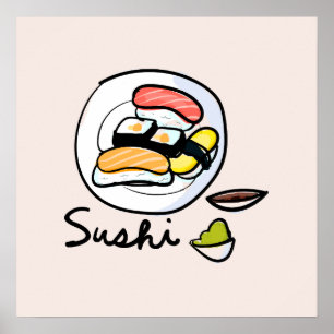 Sushi personalizado kawaii arte culinario