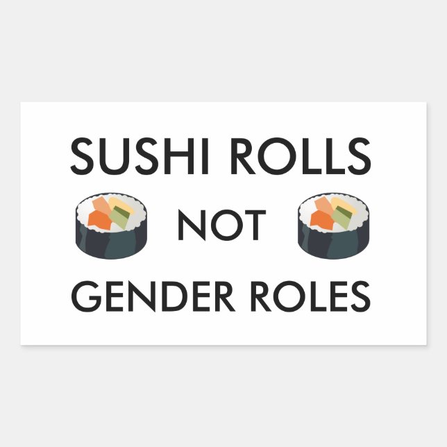 Sushi Rolls No Pegatina de roles de género (Anverso)