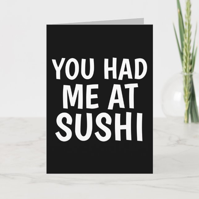 SUSHI TE AMA LA TARJETA ROMÁNTICA DE GREETING (Anverso)