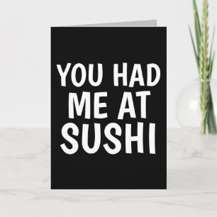 SUSHI TE AMA LA TARJETA ROMÁNTICA DE GREETING