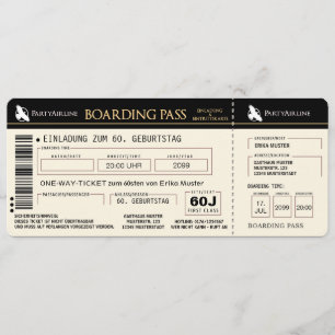 suspendido tarjeta de invitación a 60. Cumpleaños