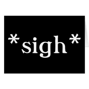 Suspiro grande: tarjetas (negro)