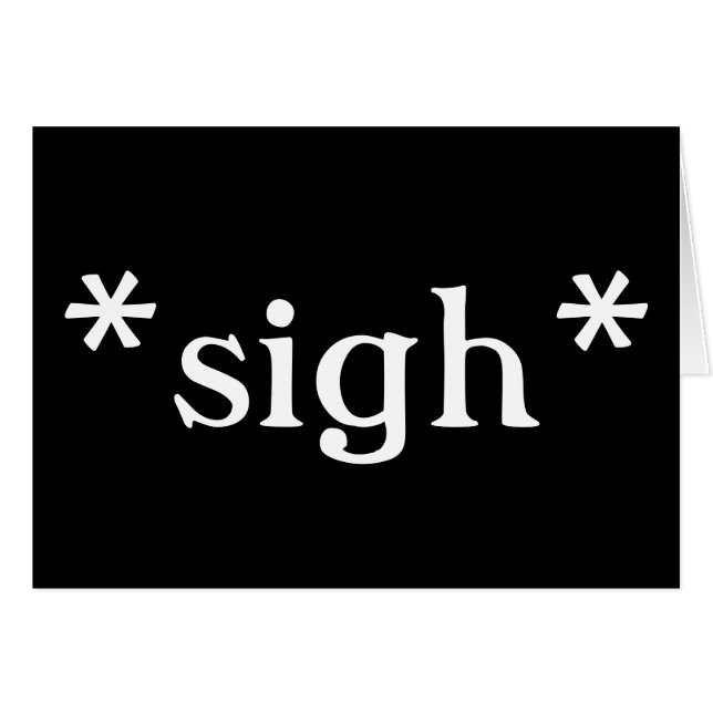 Suspiro grande: tarjetas (negro) (Anverso (Horizontal))