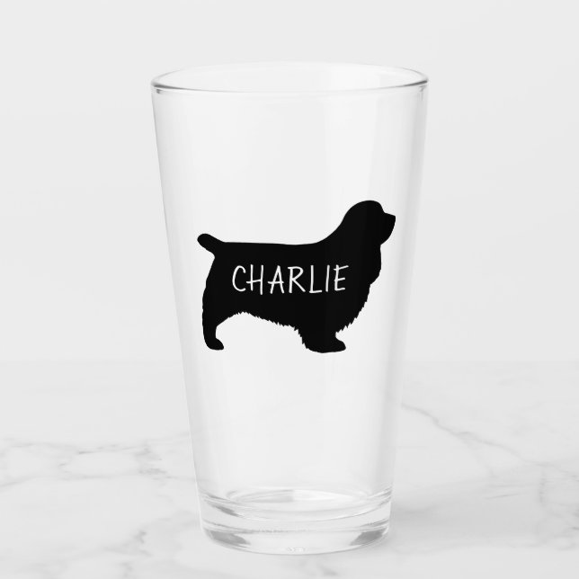Sussex Spaniel Dog Silhouette personalizada (Anverso)