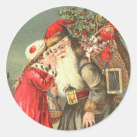 Susurrando a los Pegatinas navideños de Santa Vint