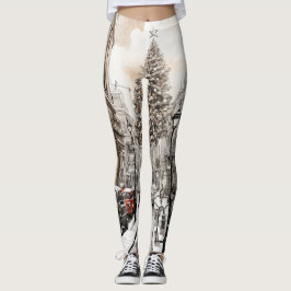 Susurro de invierno: Snowy Boulevard Leggings