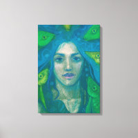 Susurro, Sirena Pescado Surreal Fantasía Arte Pint