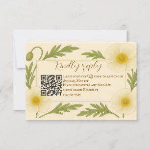 Susurros de la tarjeta RSVP del código QR de Bloom