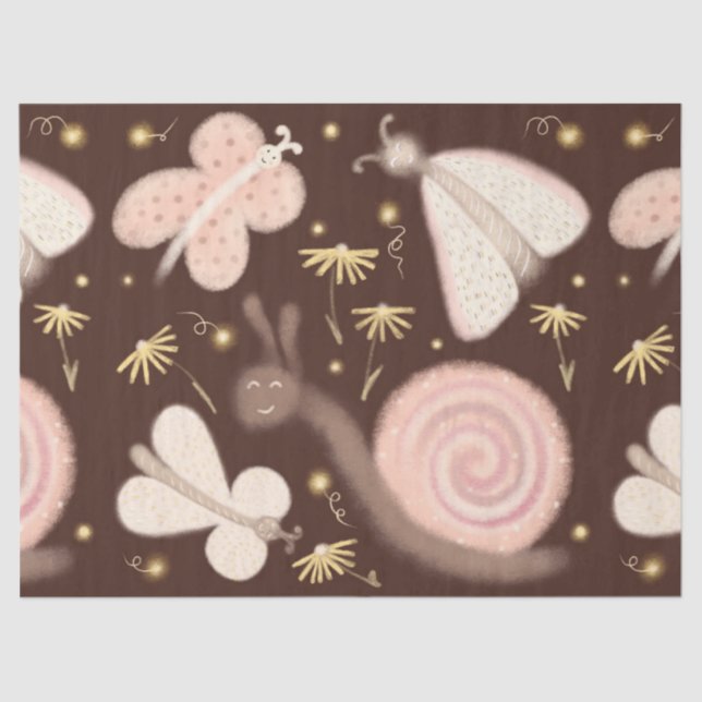 Susurros de mariposa de papel de tejidos (Anverso)