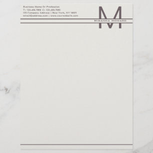 Sutil membrete de marfil Minimalista