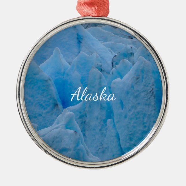 Suveniente de ornamento de glaciar azul (Frente)