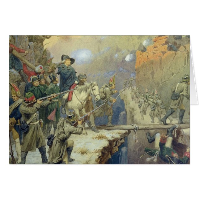 Suvorov que cruza el puente del diablo en 1799, (Anverso (Horizontal))