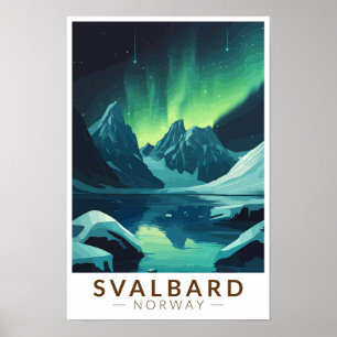 Svalbard Noruega Auroras Boreales Viaje Arte Vinta