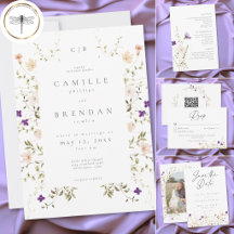 Minimalist Wildflower Romantic Botanical Wedding