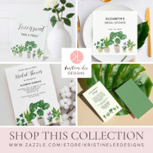 House Plants Tropical Bridal Shower