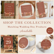 Wildflower Boho Fall Terracotta Rust Beige Wedding