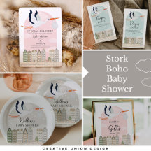 Stork Boho Baby Shower