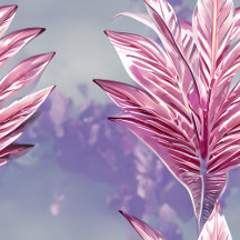 Beautiful Translucent Pink Leaf Patter