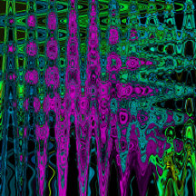 Bold Magenta Abstract Groovy Atomic Waves
