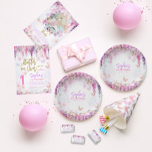 Floral Wisteria Butterfly Garden Kids Birthday