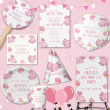 Cute Pink Axolotl Kid's Birthday Collection