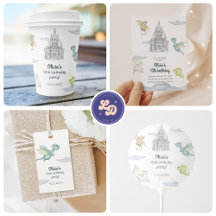 Magical Castle Cute Dragons Kids Birthday