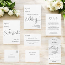 Minimal Black And White Elegant Wedding Collection