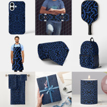 Abstract Spiny Crest Spiked In Blue Colors Pattern