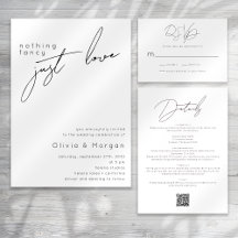 Nothing Fancy Just Love Script Wedding Collection