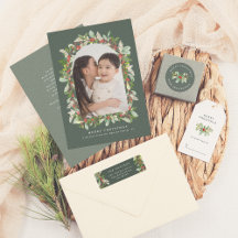 Winter Garden Greenery Arch Christmas One Photo