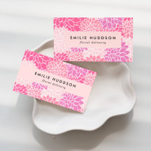 Pink Dahlia Business Cards Collection