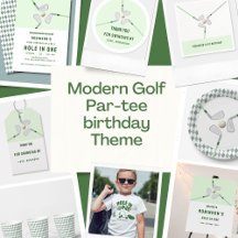 Modern Golf Par-tee birthday Theme